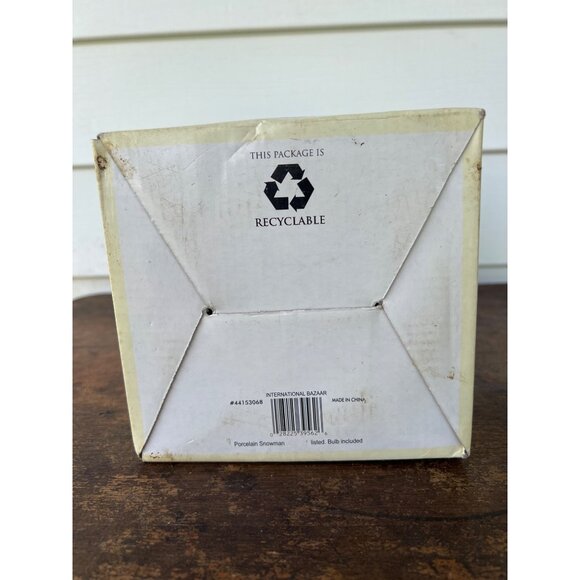 Vintage Porcelain Snowman Lamp With Bulb Included E3 - Picture 4 of 5